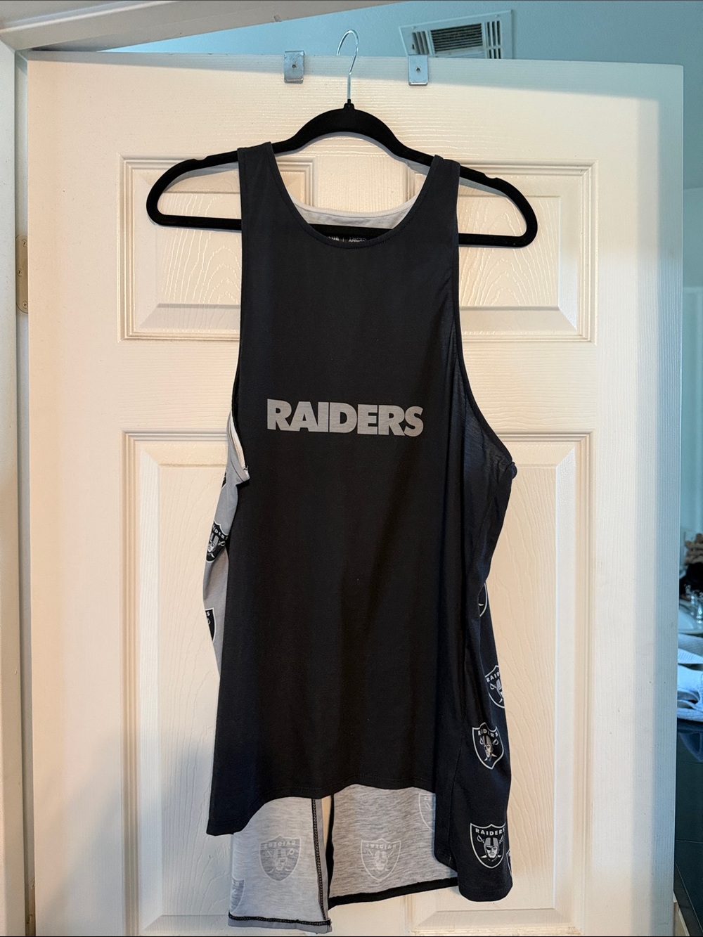 Raiders Black Graphic Tank Top